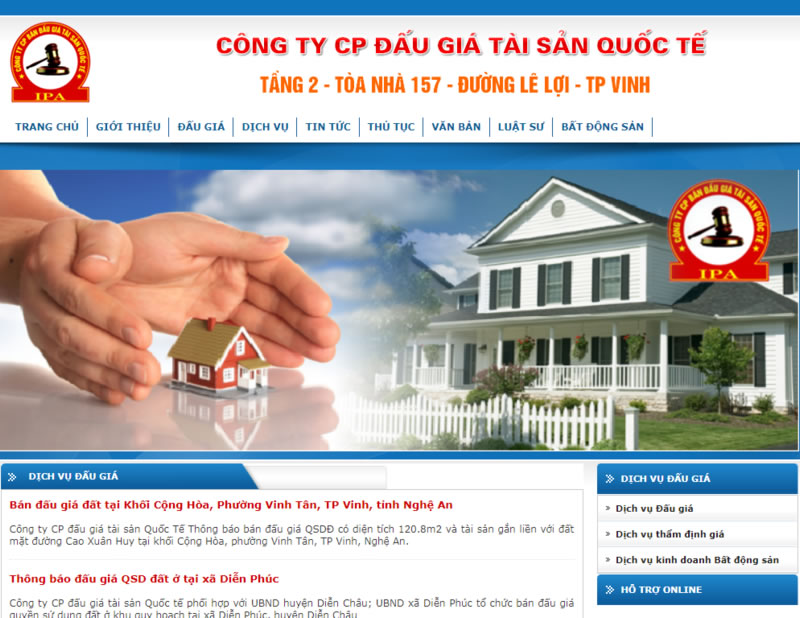 Công ty CP Đấu giá tài sản Quốc tế