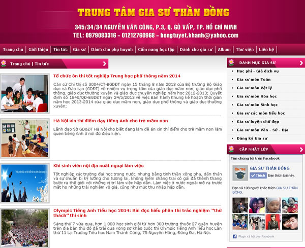 Trung tâm gia sư Thần Đồng Sài Gòn