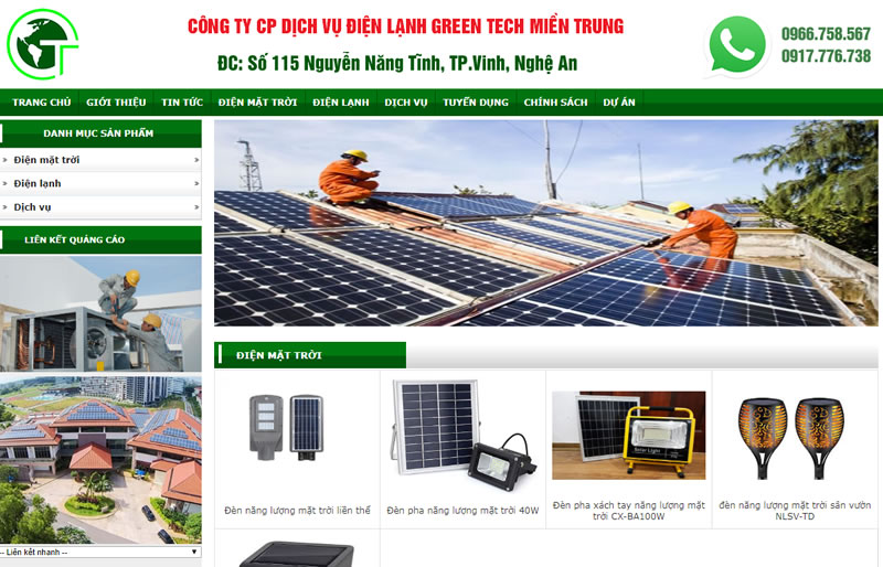 Công ty CP Dịch vụ điện lạnh Green Tech Miền Trung