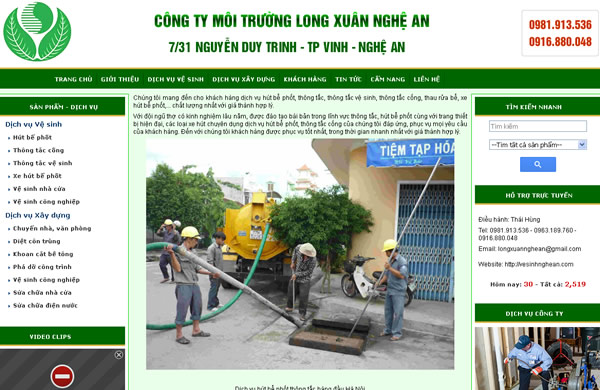 Thông tắc bể phốt tại Vinh Nghệ An