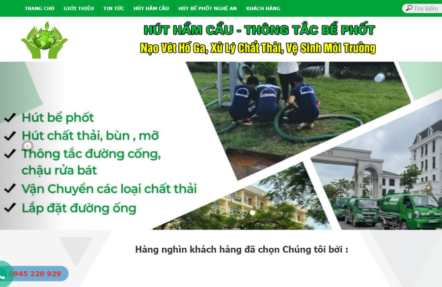 Rút hầm cầu vệ sinh thông tắc bể phốt