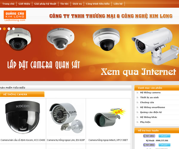 Lắp đặt camera quan sát Kim Long TP Vinh