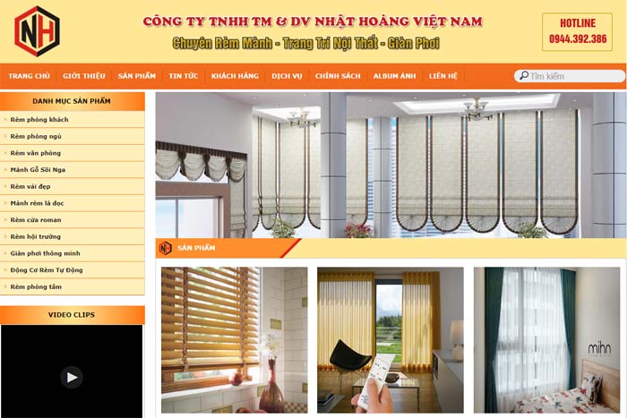 Rèm cửa trang trí tại TP Vinh Nghệ An