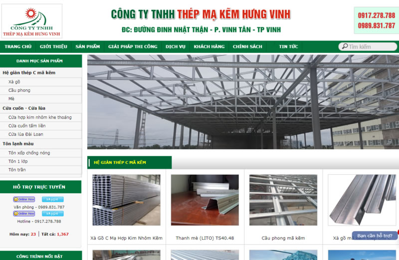 Công ty TNHH thép mạ kẽm Hưng Vinh