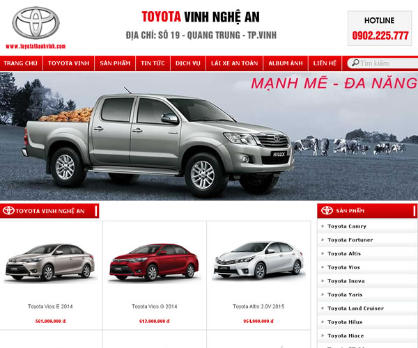 Đại lý Toyota TP Vinh Nghệ An