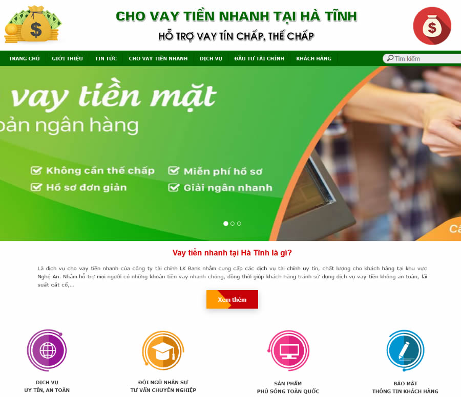 Dịch vụ hỗ trợ tài chính  Hà Tĩnh